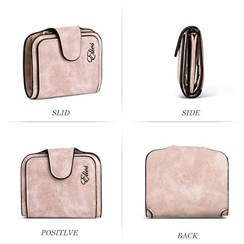 Elios Compact Soft PU Leather Ladies Small Pocket Wallet RFID Blocking | Credit Card Holder |Organizer |Purse |Wallet for Women and Girls with 6 Card Slots (Pink) - Image 4