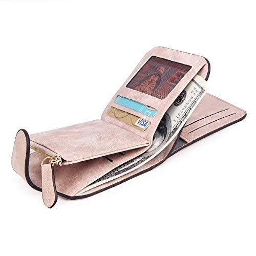 Elios Compact Soft PU Leather Ladies Small Pocket Wallet RFID Blocking | Credit Card Holder |Organizer |Purse |Wallet for Women and Girls with 6 Card Slots (Pink) - Image 5