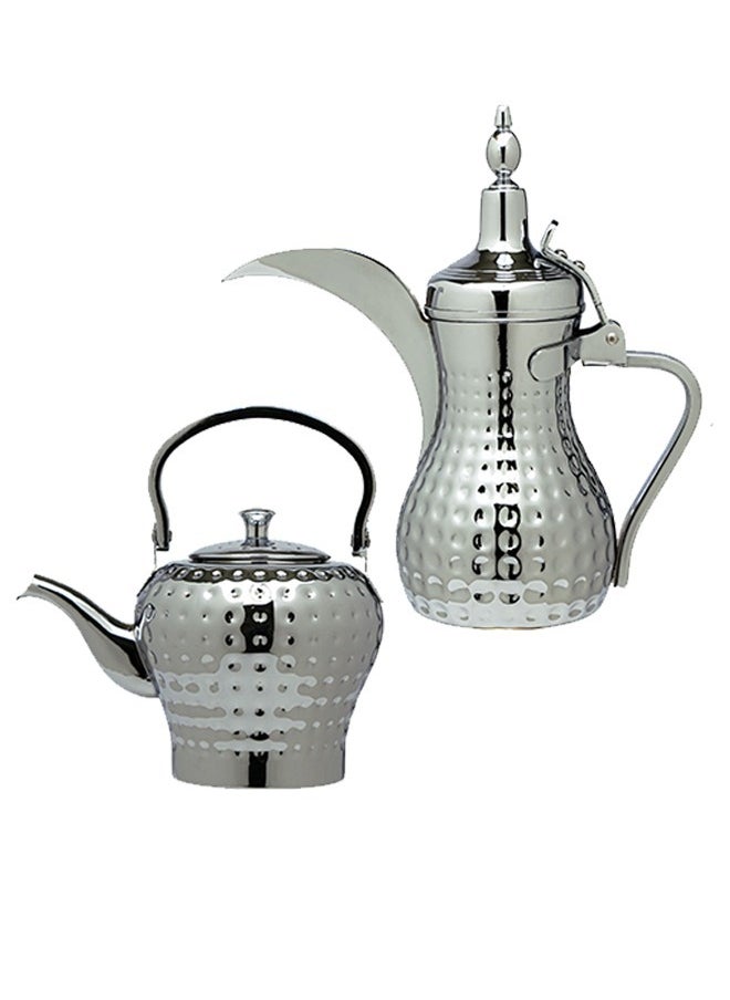 BASURRAH Luxurious silver dallah and refrigerator set, Basra 