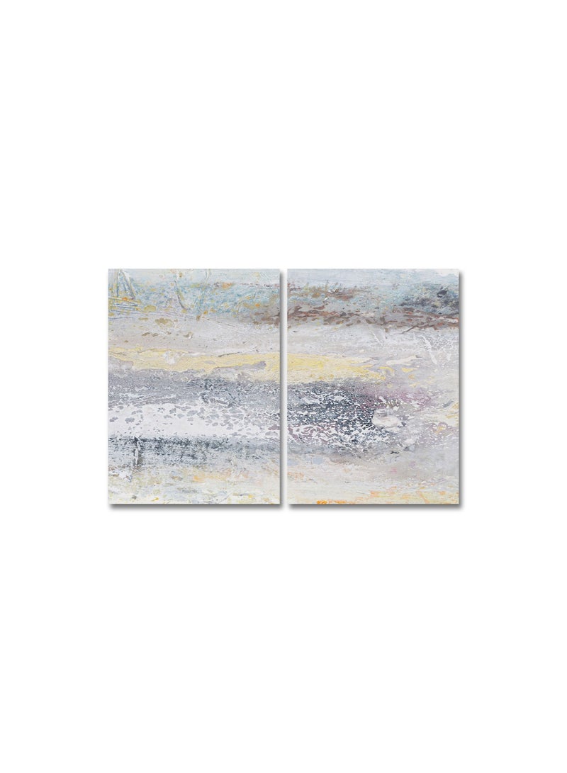 ماركتنا لوحة جدارية فنية لتزين الحائط  بتصميم عصري, قطعتين ,القياس:80x60سم - Image 2