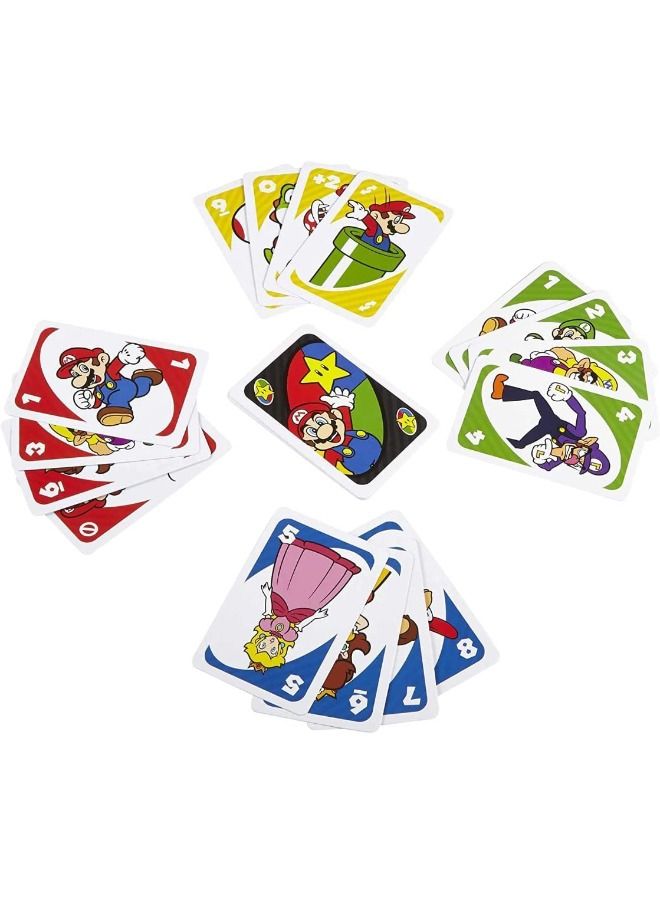 Super Mario UNO Super Mario Card Game Animated Character Themed Collector Deck 112 Cards with Character Images, Gift for Kid, Family and Adult Game Night - Image 3