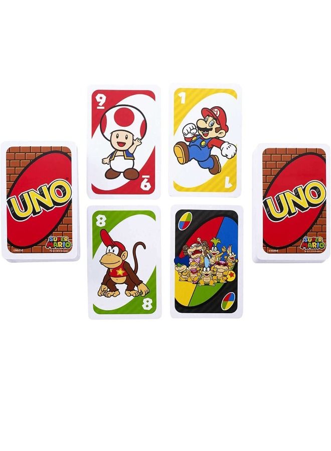 Super Mario UNO Super Mario Card Game Animated Character Themed Collector Deck 112 Cards with Character Images, Gift for Kid, Family and Adult Game Night - Image 5