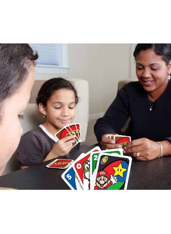 Super Mario UNO Super Mario Card Game Animated Character Themed Collector Deck 112 Cards with Character Images, Gift for Kid, Family and Adult Game Night - Image 2