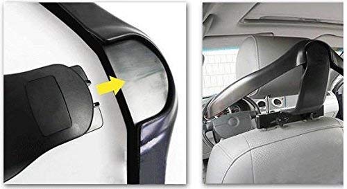 FYCAN FYCAN MultiPurpose Car Coat Clothes Jacket Dress Shirts Suit Tie Cap Hanger Hook Headrest Mount Seat Back Organizer Black Car Seat Headrest Hanger for Blazer Coat Jackets Suits Shirts Pack pf 1 - Image 4