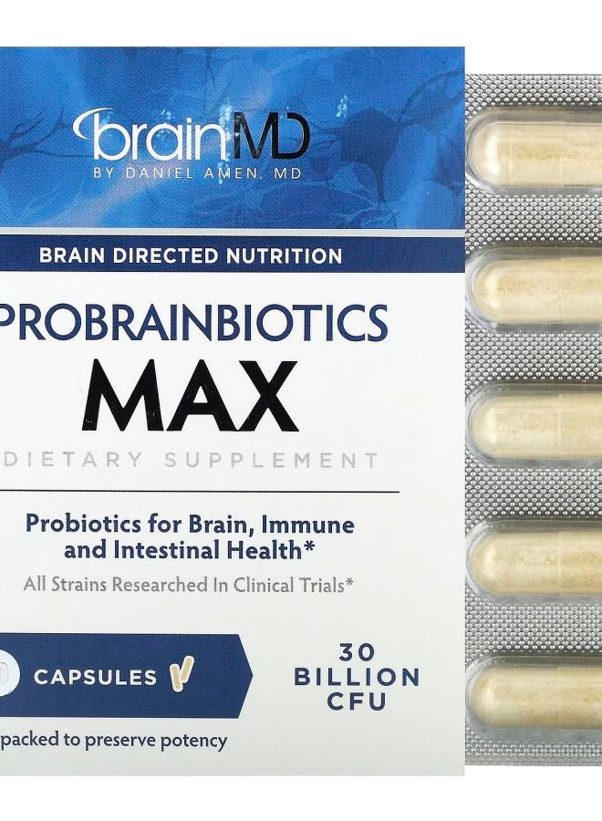 BRAINMD Probrainbiotics Max 30 Billion CFU 30 Capsules