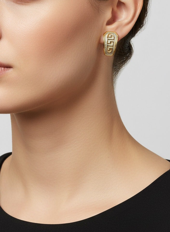 BTC ELLA - Silver Earrings Gold Plated (SIL0478) - Image 1