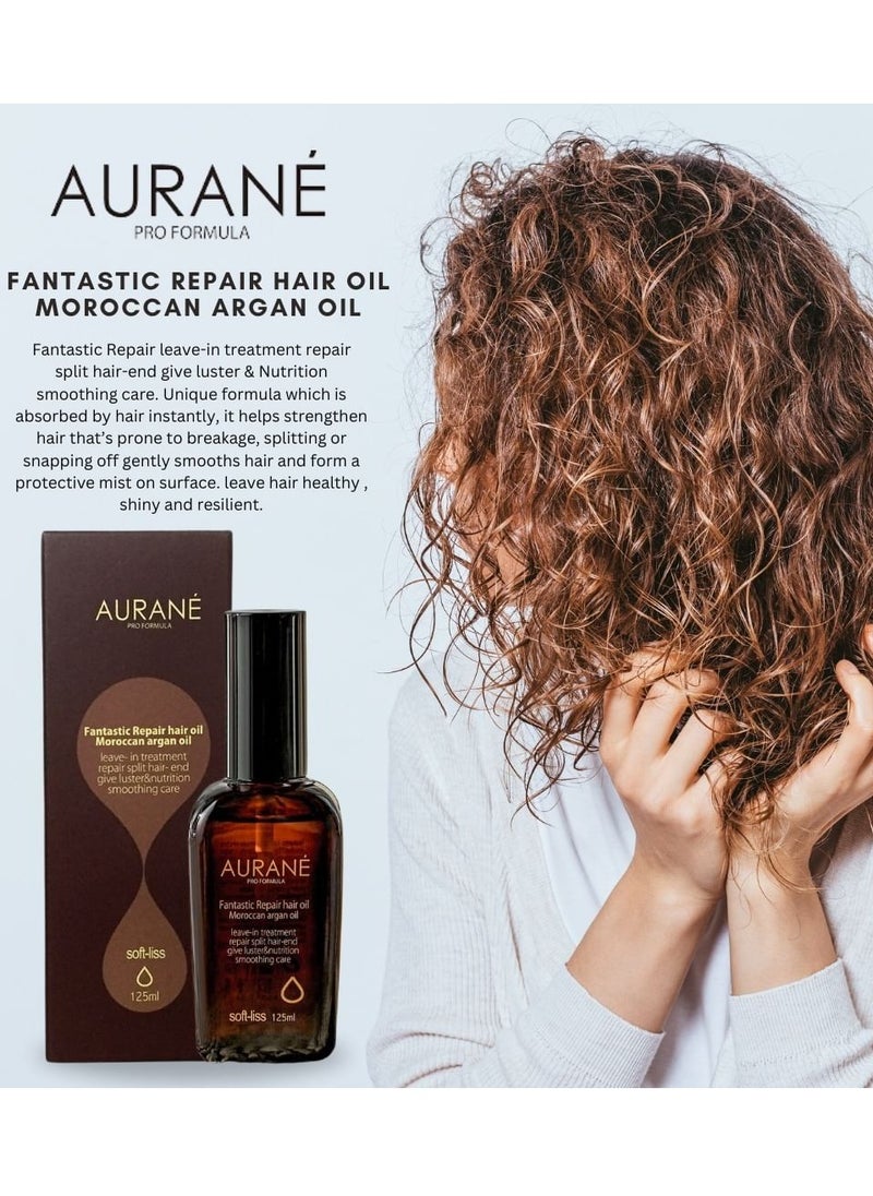 AURANE Aurane Moroccan Argan Oil Fantastic Repair Hair Oil 125ML | Revitalize, Repair Split Ends, Add Luster & Nutrition, Smoothing Leave-In Treatment for Healthy and Resilient Hair  - Image 3