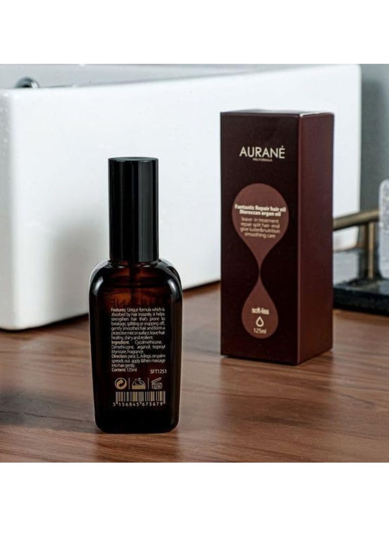 AURANE Aurane Moroccan Argan Oil Fantastic Repair Hair Oil 125ML | Revitalize, Repair Split Ends, Add Luster & Nutrition, Smoothing Leave-In Treatment for Healthy and Resilient Hair  - Image 4