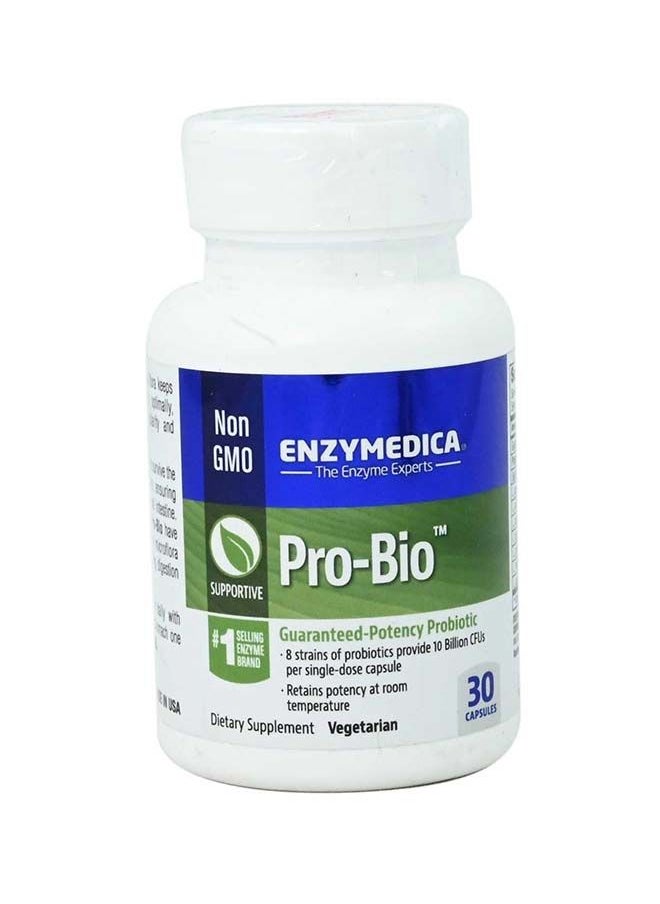 ENZYMEDICA Pro-Bio Contain 10 Billion CFUs Support Digestive Health 30 Capsules 