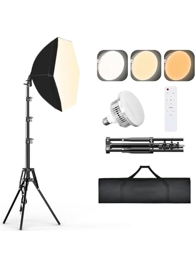 Arabest - Professional Studio Softbox Lighting Kit with 16''x16'' Dimensions and Adjustable 3000K-6500K 85W LED Bulbs on Reversible Tripod Stand for Video Recording, Live Streaming, and Photography - Image 1