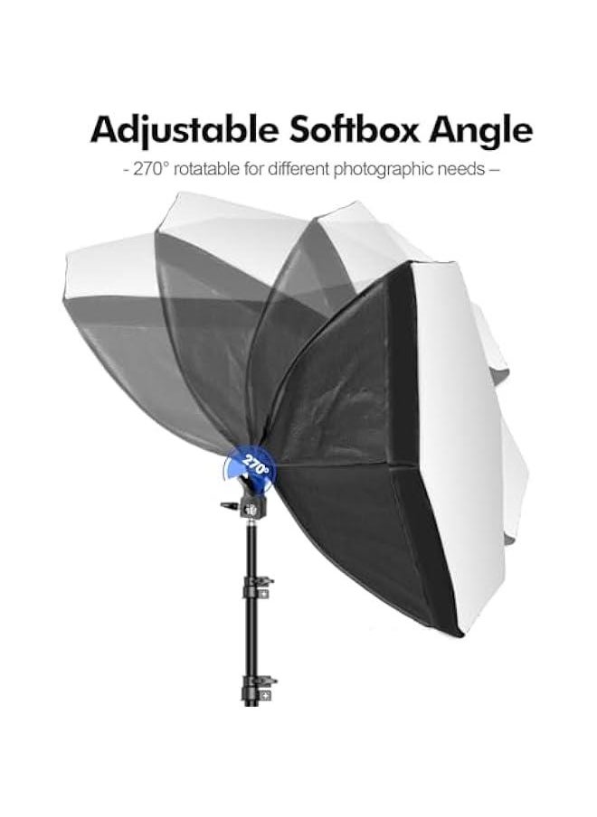 Arabest - Professional Studio Softbox Lighting Kit with 16''x16'' Dimensions and Adjustable 3000K-6500K 85W LED Bulbs on Reversible Tripod Stand for Video Recording, Live Streaming, and Photography - Image 1