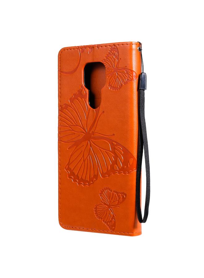 اس-توب جراب لهاتف Motorola Moto G9 Play، جراب جلدي أفقي قابل للطي بنقشة فراشات ثلاثية الأبعاد مع حامل وفتحة بطاقة ومحفظة - Image 3