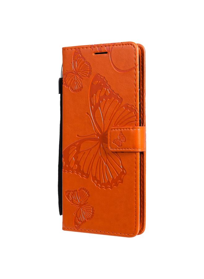 اس-توب جراب لهاتف Motorola Moto G9 Play، جراب جلدي أفقي قابل للطي بنقشة فراشات ثلاثية الأبعاد مع حامل وفتحة بطاقة ومحفظة - Image 2