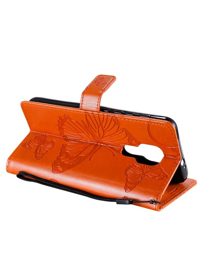 اس-توب جراب لهاتف Motorola Moto G9 Play، جراب جلدي أفقي قابل للطي بنقشة فراشات ثلاثية الأبعاد مع حامل وفتحة بطاقة ومحفظة - Image 5