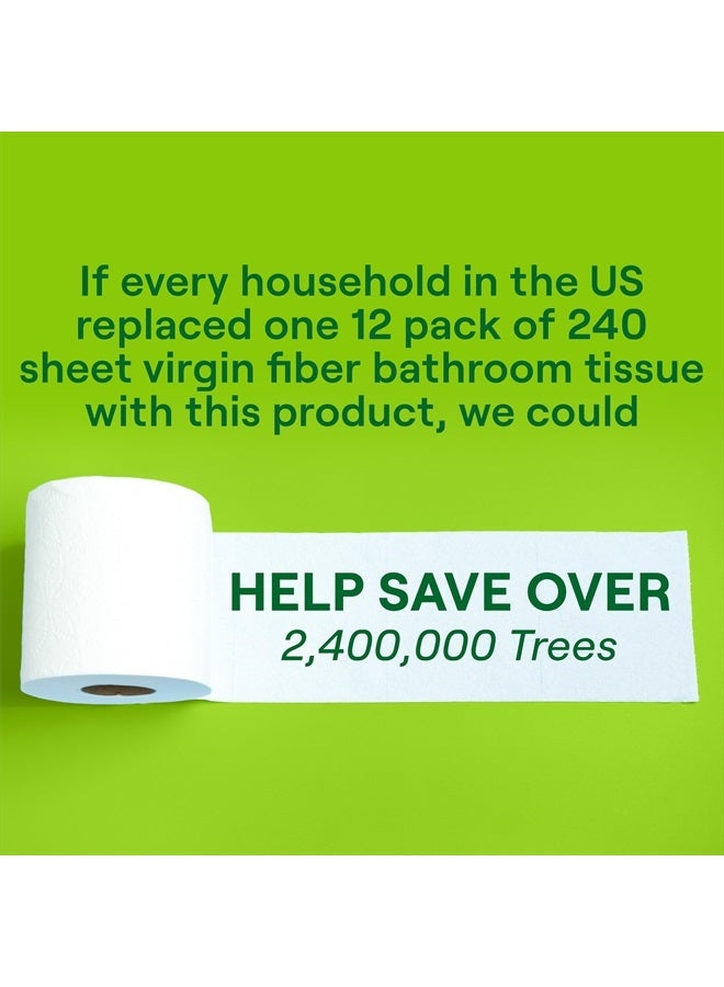 Seventh Generation ورق تواليت معاد تدويره 4 عبوات 100% ورق معاد تدويره 2 طبقة بدون مبيض كلور 12 لفة - Image 4