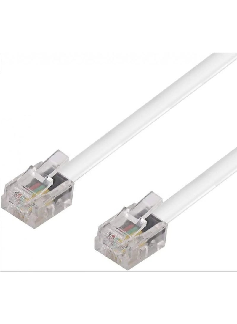 Telephone Landline Extension Cord Cable 3M Landline Wire with Standard RJ-11 Plugs - Image 2