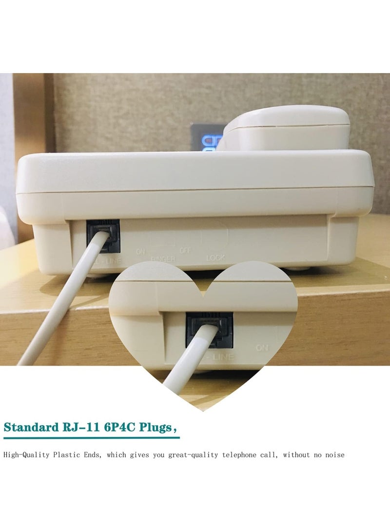 Telephone Landline Extension Cord Cable 3M Landline Wire with Standard RJ-11 Plugs - Image 4
