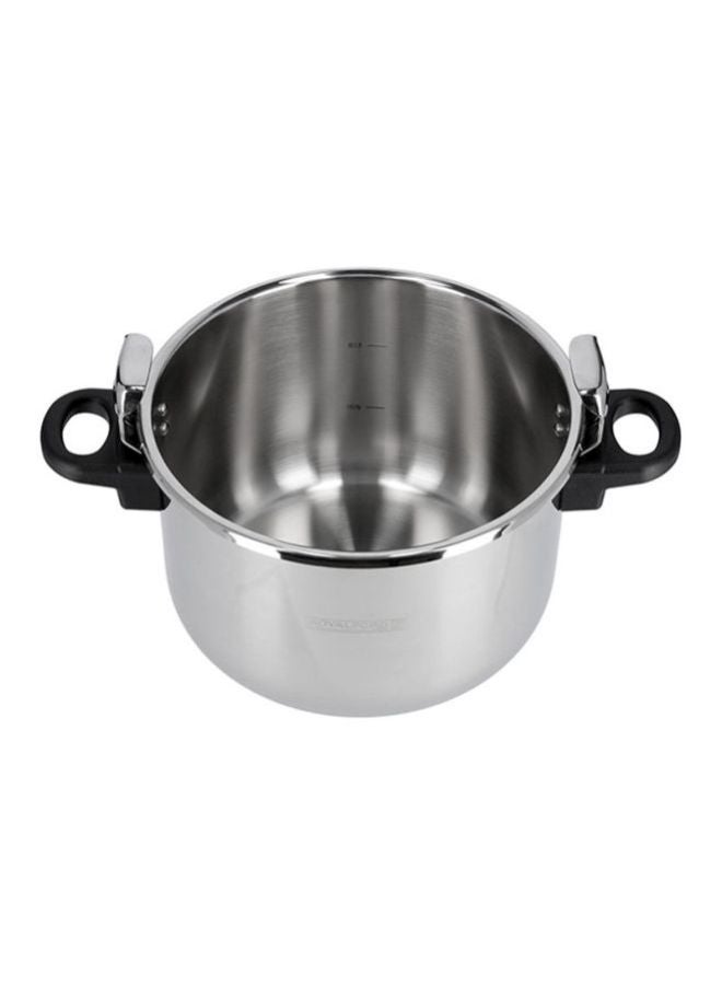 Royalford Stainless Steel 12Liters Pressure Cooker with Pressure Release System Silver 12Liters - Image 2