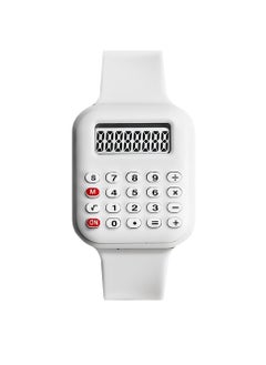 Generic Multifunctional Children's Watch Electronic Calculator Watch Primary School Student Watch Digital Electronic Watch (White)  - Image 2
