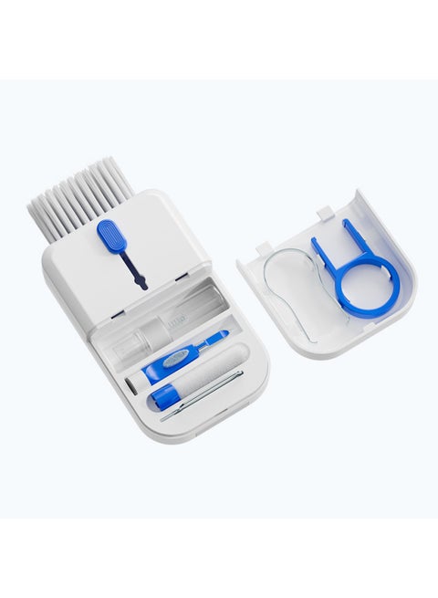 Explosions 11 In 1 Multifunctional Computer Cleaning Suit Keyboard Mobile Phone Bluetooth Headset Cleaning Pen Dust Removal Pen-Color:11 In 1 Blue (without Liquid)