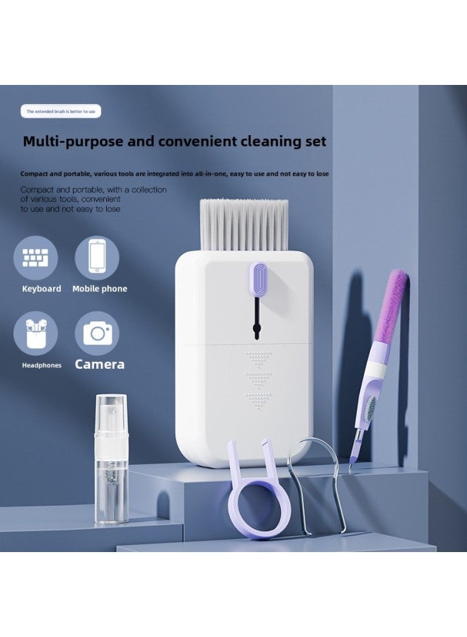 Explosions 11 In 1 Multifunctional Computer Cleaning Suit Keyboard Mobile Phone Bluetooth Headset Cleaning Pen Dust Removal Pen-Color:11 In 1 Blue (without Liquid)