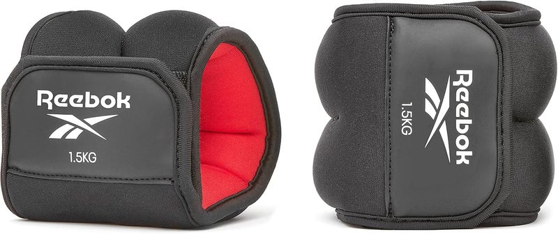 ريبوك أوزان كاحل ريبوك 1.5 كجم – قابلة للتعديل لتقوية الساقين وزيادة المقاومة أثناء التمارين - Image 1