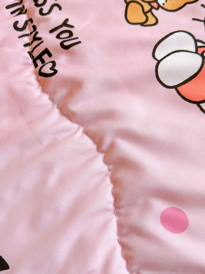 Hello Kitty Cartoon summer cooling quilt, children's nap air-conditioning blanket, thin quilt for home and kindergarten, machine-washable, baby and toddler A-class cooling breathable quilt - Image 3