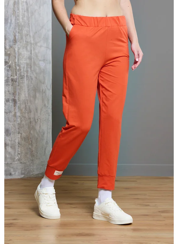 Thouq Tapered Hem Contrast Label Joggers