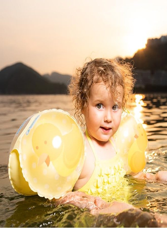 Swimava G4 Arm Floaties for Babies, Toddlers & Kids (22-66 lbs, 18M+) - Safe & Fun Inflatable Water Wings for Swim Learning & Family Pool Play (Yellow Duck) - Image 1
