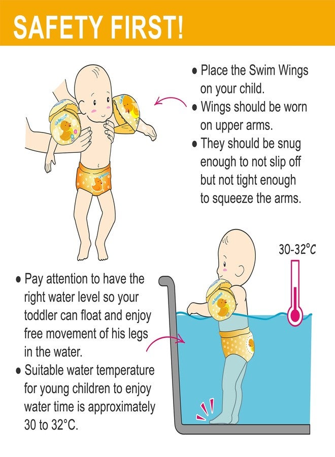 Swimava G4 Arm Floaties for Babies, Toddlers & Kids (22-66 lbs, 18M+) - Safe & Fun Inflatable Water Wings for Swim Learning & Family Pool Play (Yellow Duck) - Image 5
