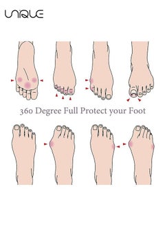 Unique 2 Pairs Toe Sleeves Toe Cushions for Pain Relief - Upgrade Breathable Gel Toe Covers for High Heel - Ballet - Toe Protectors for Women & Men（White/Skin Tone）  - Image 4