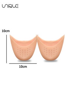 Unique 2 Pairs Toe Sleeves Toe Cushions for Pain Relief - Upgrade Breathable Gel Toe Covers for High Heel - Ballet - Toe Protectors for Women & Men（White/Skin Tone）  - Image 2