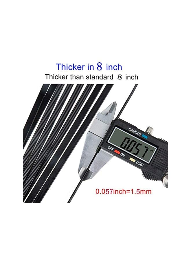 PROMASS zip ties Cable ties small Plastic ties 8 inch 100 pieces pack Industrial quality Wire ties - Image 3