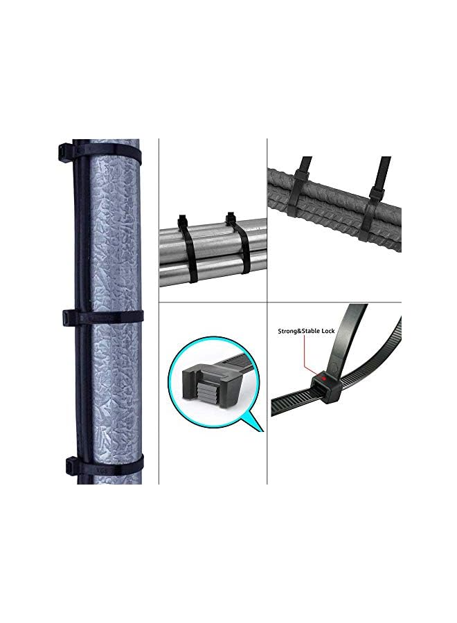 PROMASS zip ties Cable ties small Plastic ties 8 inch 100 pieces pack Industrial quality Wire ties - Image 4