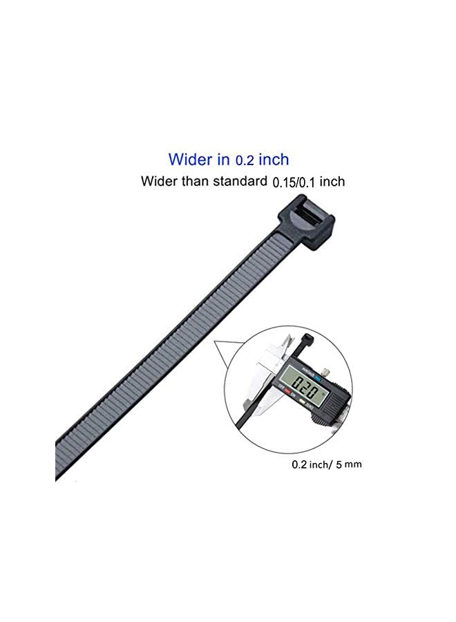 PROMASS zip ties Cable ties small Plastic ties 8 inch 100 pieces pack Industrial quality Wire ties - Image 2