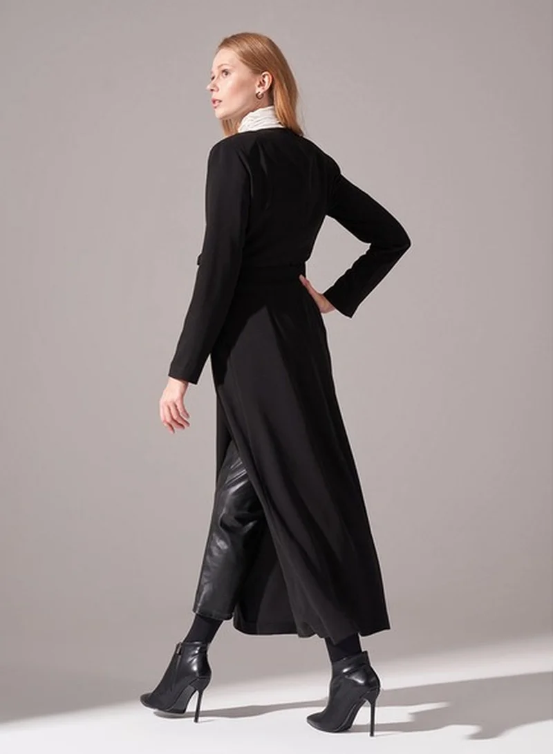 MIZALLE Embroidered Long Line Kimono