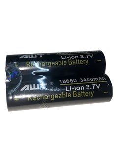 2PCS 18650 Rechargeable Battery 3.7V 3400mAh  Li-ion Battery Large Capacity Flat Top for LED Torch Flashlight Headlamp compatible with most of  Electronic Devices