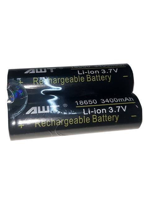 2PCS 18650 Rechargeable Battery 3.7V 3400mAh  Li-ion Battery Large Capacity Flat Top for LED Torch Flashlight Headlamp compatible with most of  Electronic Devices