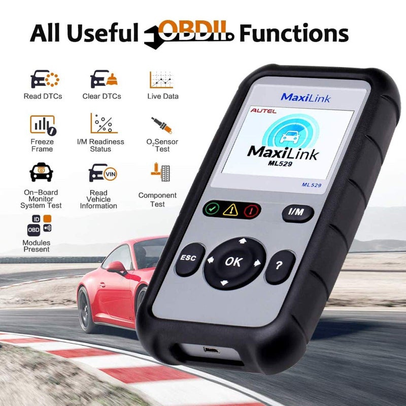 Autel OBD2 Scanner ML529 Code Reader Full OBD2 Functions for Turning Off Engine Light O2 Sensor Test AutoVin DTC Lookup Free Online Update - Image 2