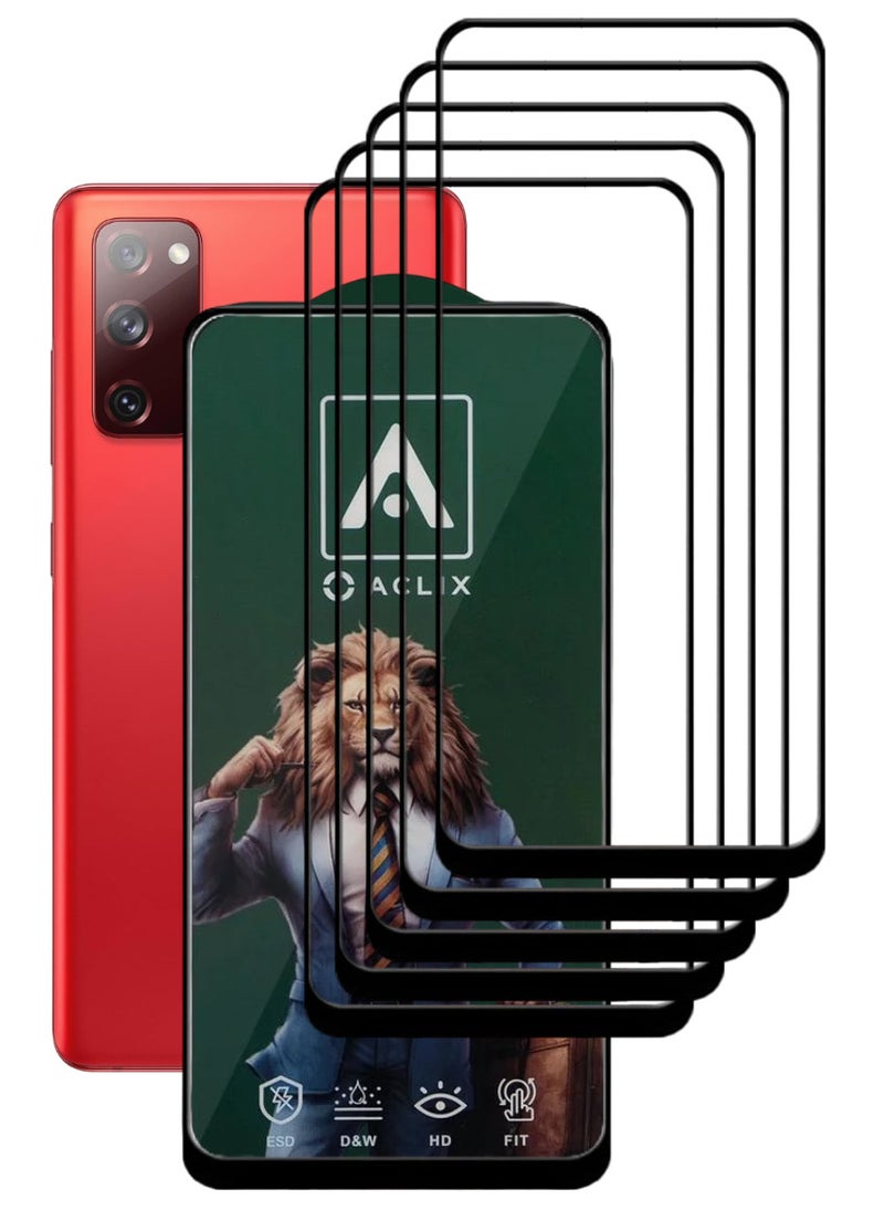 ACLIX 5 Pieces Antistatic ESD Dustproof Premium Quality High Definition Tempered Glass Screen Protector Designed For Samsung Galaxy S20 FE - Image 1