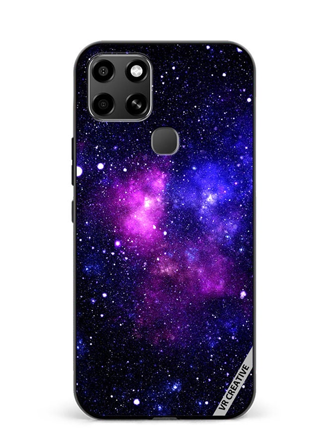 VR CREATIVE Protective Case Cover For Infinix Smart 6 Galaxy  Purple Design Multicolour - Image 1