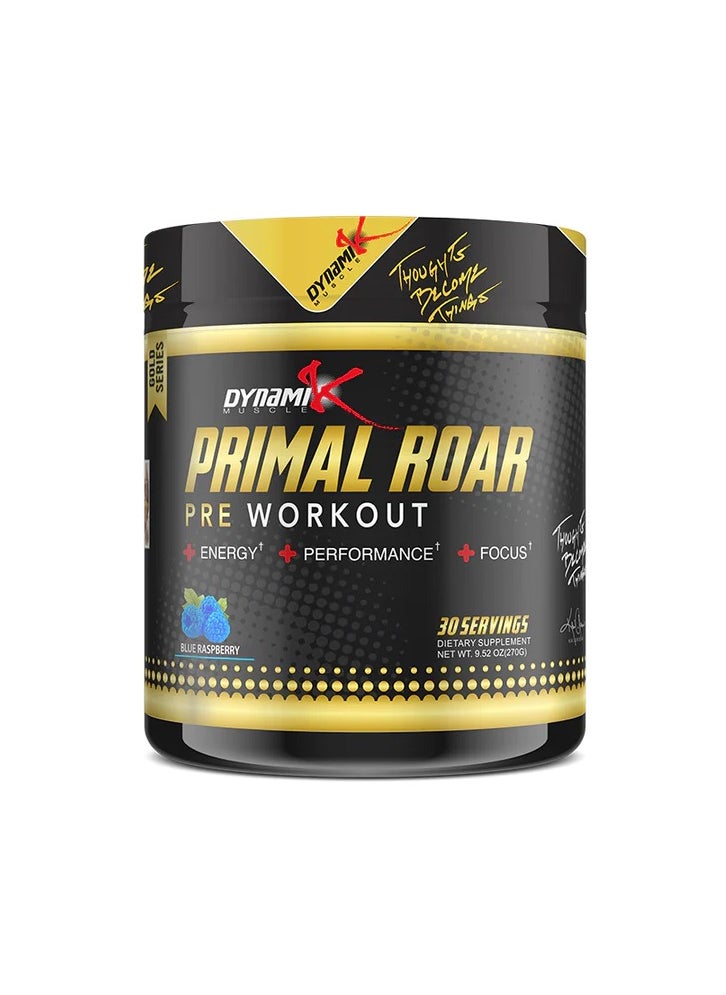 DYNAMIK MUSCLE DYNAMIK GOLD SERIES PRIMAL ROAR 30SV - BLUE RASPBERRY 