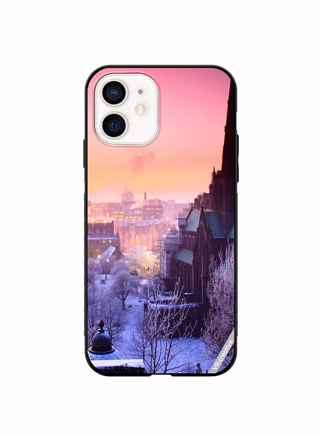 VR CREATIVE Protective Case Cover For Apple iPhone 12 Quebec Winter Design Multicolour - Image 1
