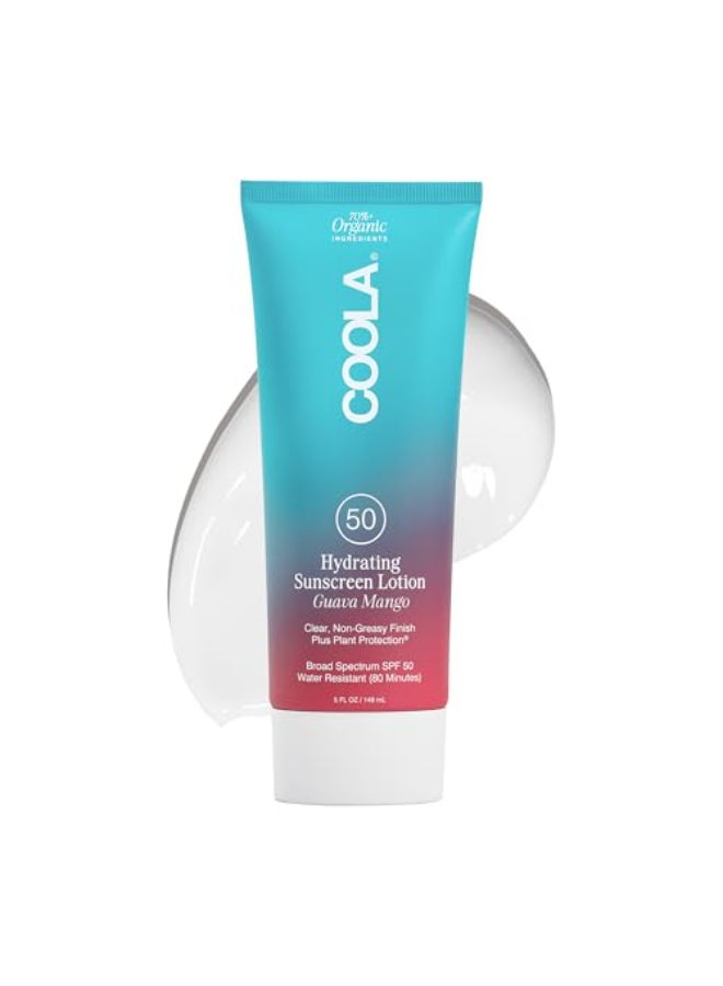 COOLA Organic Sunscreen SPF 50 Sunblock Body Lotion Dermatologist Tested Skin Care for Daily Protection Vegan and Gluten Free Guava Mango 5 Fl Oz - Image 1