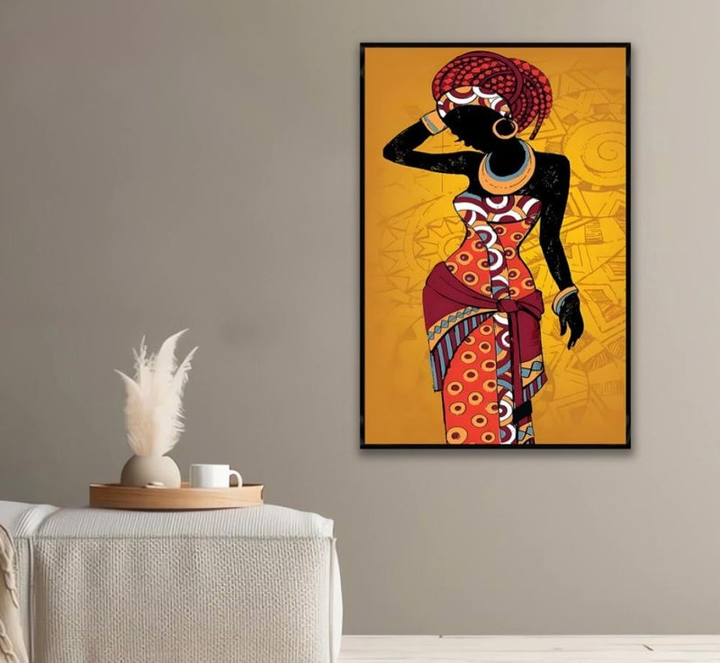 ماركتنا لوحة قماشية بتصميم امرآة مع برواز مجوف مقاس (50×70) قطعة واحدة - Image 3