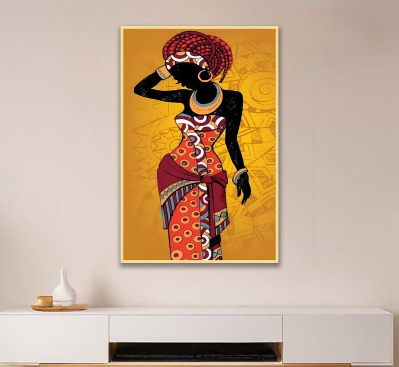 ماركتنا لوحة قماشية بتصميم امرآة مع برواز مجوف مقاس (50×70) قطعة واحدة - Image 1