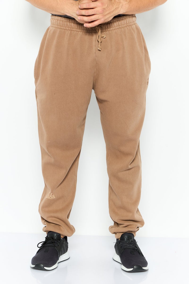 Crooks & Castles Men Regular Fit Brand Logo Sweatpants, Brown  - Image 1