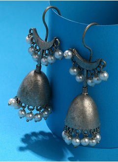 Silver Plated Dome Shaped Jhumkas