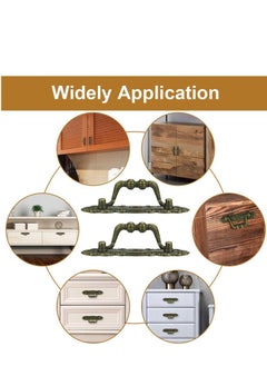 Y&D 4 Pcs Antique Furniture Handles, Drawer Pulls Bronze Ring Pull Vintage Decorative Handles with Screws for cabinets, Dressers, Wooden Boxes  - Image 4