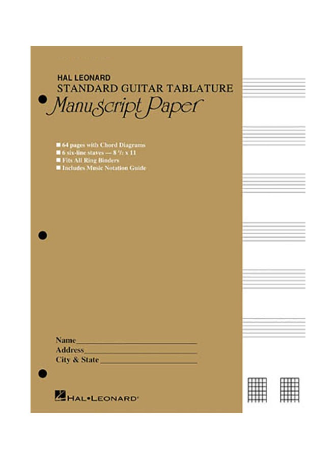 ورق مخططات الجيتار القياسي